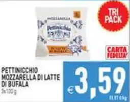 Iperfamily Pettinicchio Mozzarella di latte di bufala offerta
