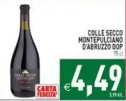 Iperfamily Colle Secco Montepulciano d'Abruzzo DOP offerta