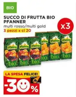 Alì Supermercati Succo di frutta bio Pfanner offerta