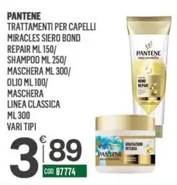 Tutto Risparmio Cash&Carry Pantene trattamenti per capelli miracles siero bond offerta