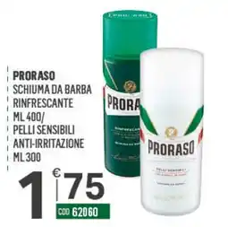 Tutto Risparmio Cash&Carry Proraso schiuma da barba rinfrescante offerta