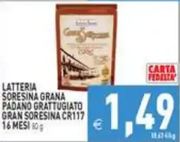Iperfamily Latteria SoreSina Grana Padano Grattugiato offerta