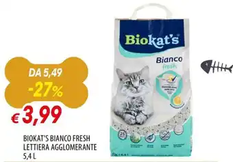 Biokat's Bianco Fresh Lettiera Agglomerante