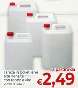 Maxi Nonna Isa Tanica in polietilene alta densità con tappo a vite offerta