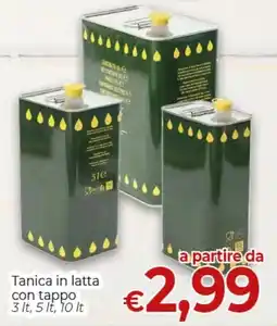 Maxi Nonna Isa Tanica in latta con tappo offerta
