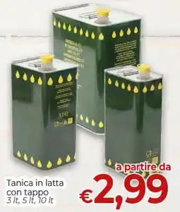 Maxi Nonna Isa Tanica in latta con tappo offerta
