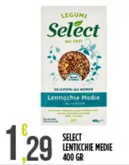 Supermercato Pollio Select Lenticchie Medie offerta