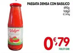 D'Ambros Passata densa con basilico Valgrì offerta