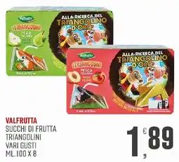Maxipiù Valfrutta succhi di frutta triangolini offerta