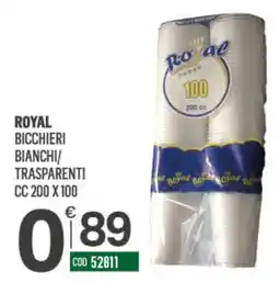 Tutto Risparmio Cash&Carry Bicchieri bianchi/trasparenti royal offerta