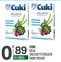 Tutto Risparmio Cash&Carry Cuki gelo sacchetti freezer offerta