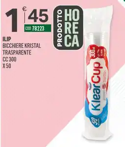 Tutto Risparmio Cash&Carry Ilip bicchiere kristal trasparente offerta