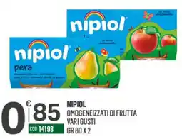 Tutto Risparmio Cash&Carry Nipiol omogeneizzati di frutta vari gusti offerta