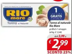 DiMeglio Tonno al naturale Rio Mare offerta
