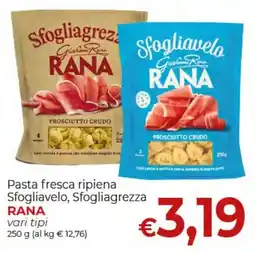 Supermercati Nonna Isa Pasta fresca ripiena Sfogliavelo, Sfogliagrezza RANA offerta