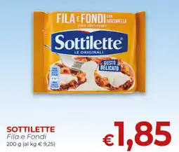 Supermercati Nonna Isa Sottilette Fila e Fondi offerta