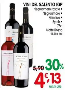 D'Ambros Vini del Salento IGP Notte Rossa offerta