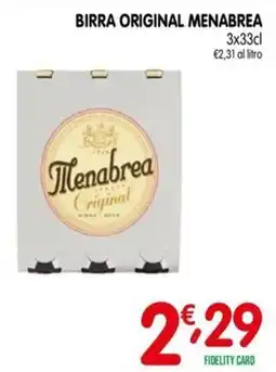 D'Ambros Birra original Menabrea offerta