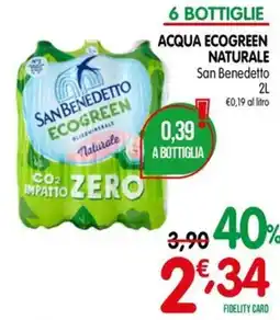 D'Ambros Acqua Ecogreen Naturale San Benedetto offerta