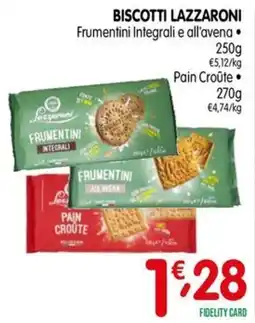 D'Ambros Biscotti Lazzaroni Frumentini Integrali e all'avena offerta