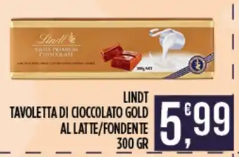 Lindt Tavoletta di cioccolato gold al latte/fondente