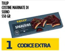 Supermercato Pollio Tulip costine marinate di suino offerta