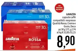 Emisfero Lavazza capsule caffè compatibili nespresso Qualità Rossa offerta