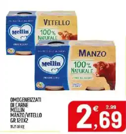 Ard Discount Omoogeneizzati di carne Mellin Manzo/Vitello offerta