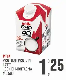 Maxipiù Milk Pro High Protein Latte 100% di Montagna offerta