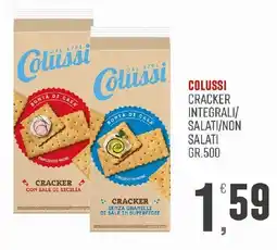 Maxipiù Colussi cracker integrali/salati/non salati offerta