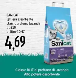 Emisfero Sanicat lettiera assorbente classic profumo lavanda offerta