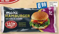 Maxipiù Maxi Hamburger con semi di sesamo SAOM offerta
