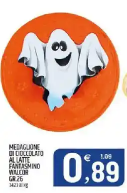 Ard Discount Medaglione di cioccolato al latte fantasmmino Walcor offerta