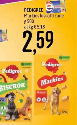 Emisfero Pedigree Markies biscotti cane offerta