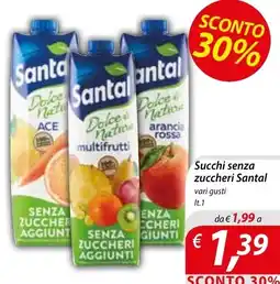 DiMeglio Succhi senza zuccheri Santal offerta