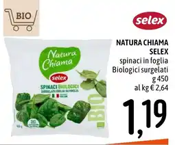 Emisfero Spinaci biologici surgelati su foglia offerta