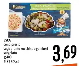 Emisfero Condi presto sugo pronto zucchine e gamberi offerta