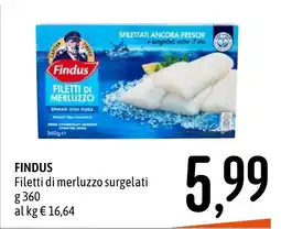 Emisfero Findus Filetti di merluzzo offerta