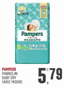 Maxipiù Pampers pannolini baby dry offerta