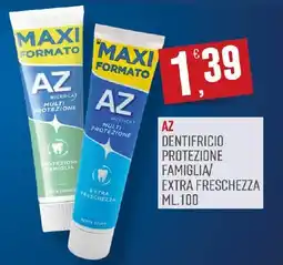 Maxipiù AZ dentifricio protezione famiglia/extra freschezza offerta