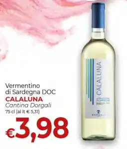 Maxi Nonna Isa Vermentino di Sardegna DOC Calaluna Cantina Dorgali offerta