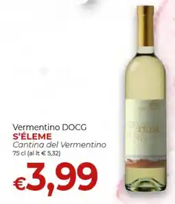 Maxi Nonna Isa Vermentino DOCG S'Eleme Cantina del Vermentino offerta