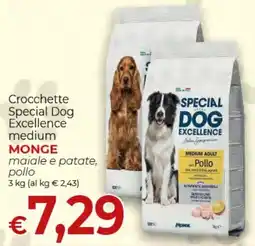 Maxi Nonna Isa Crocchette Special Dog Excellence medium MONGE maiale e patate, pollo offerta