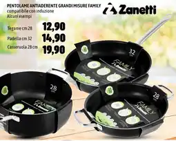 Emisfero Pentolame antiaderente grandi misure family Zanetti offerta