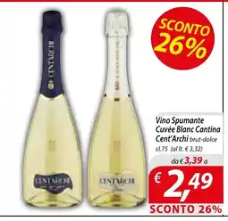 DiMeglio Vino Spumante Cuvée Blanc Cantina Cent'Archi brut-dolce offerta