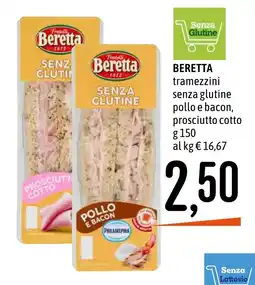 Emisfero Beretta tramezzini senza glutine pollo e bacon offerta