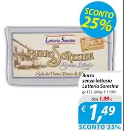 DiMeglio Burro senza lattosio Latteria Soresina offerta