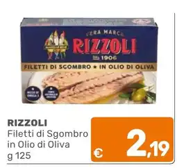 C+C Cash and Carry Rizzoli Filetti di Sgombro in Olio di Oliva offerta