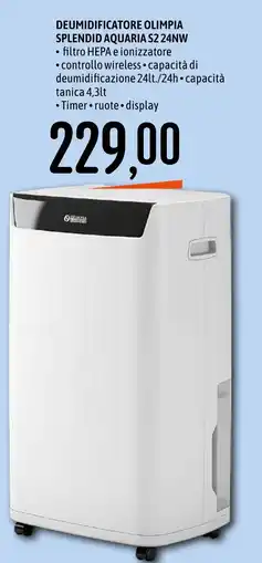Emisfero Deumidificatore Olimpia Splendid Aquaria S2 24NW offerta