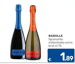 C+C Cash and Carry Babulle spumante millesimato extra brut offerta